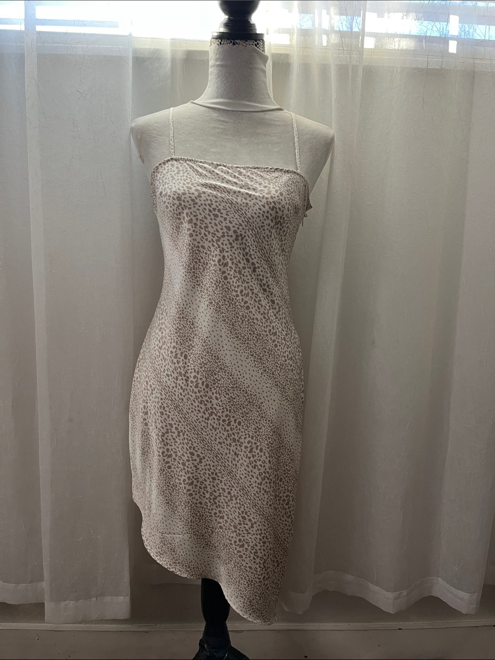 Forever 21 Leopard-Print Asymmetrical satin Dress